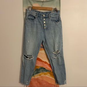 Free people light ripped jeans